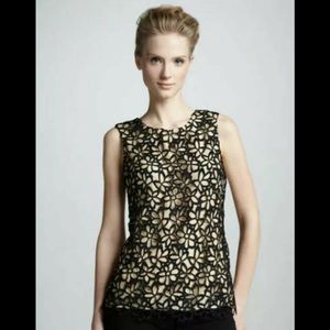 Lela Rose by Neiman Marcus Target Sleeveless Crochet Blouse🖤
